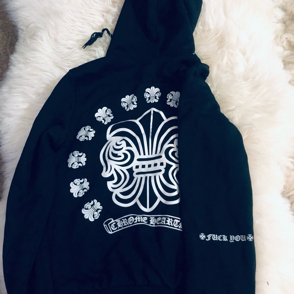 SOLD- Chrome Hearts fleurs de lis zip-up Hoodie - Picture 6 of 14